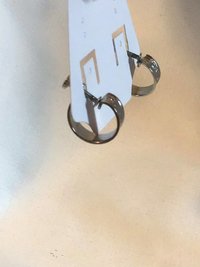 Vintage textured silver screw back earrings