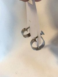 Vintage textured silver screw back earrings