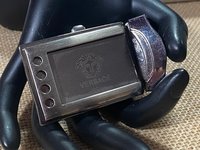 Versace Charcoal belt buckle with Medusa Logo vintage, 1989 stamped