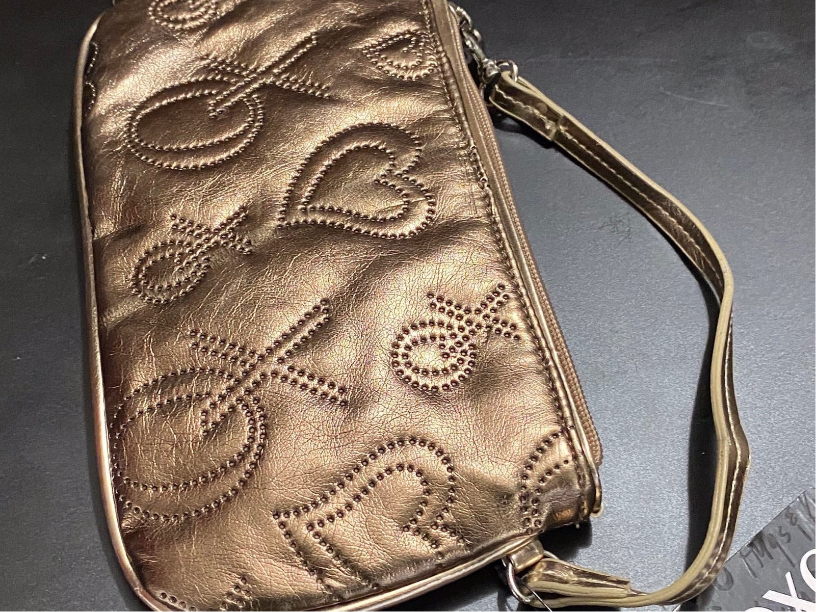 XOXO ICEFLOW Bronze Gold Logo Small Bag Handbag Purse