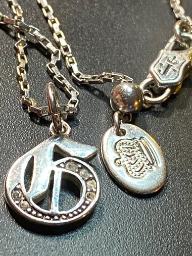 Juicy couture Silver Gothic Letter necklace & pendant